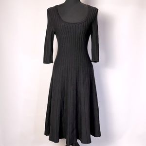 Knitted Pleated Jumper Dress Long Sleeve NIC+ZOE Size S